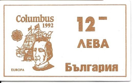 Bulgaria Private Booklet With 4 Pairs Columbus Set 1992 Mnh ** (stamps Alone 16 Euros) - Nuevos