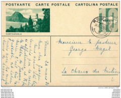 27-4 - Entier Postal Avec Illustration "Castagnla" Cachet à Date De Boudry 1933 - Postwaardestukken