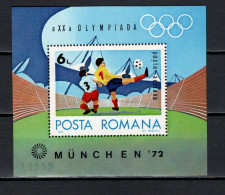 Romania 1972 Football Soccer, Olympic Games Munich S/s MNH - Ongebruikt