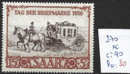 SARRE 270 ** Côte 90 € - Unused Stamps