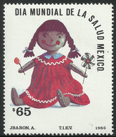 1986 MÉXICO, DÍA MUNDIAL DE LA SALUD Sc. 1436 MNH MUÑECA, WORLD HEALTH DAY, DOLL - Mexico