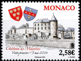 MONACO 2024 ARCHITECTURE. Coat Of Arms. Historical Site Of The Grimaldis Of Monaco/ Mayenne - Fine Stamp MNH - Ungebraucht