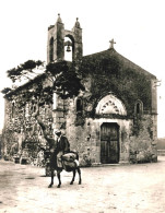 Taormina Chiesa S.Antonio, Man Riding A Donkey 1920s Unused Photo Postcard. Publisher Prem. Fotog. D'Arte G.D'Agata - Messina