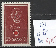 SARRE 271 * Côte 25 € - Unused Stamps