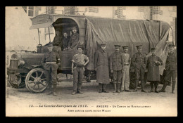 GUERRE 14/18 - ANGERS (MAINE-ET-LOIRE) - CAMION DE RAVITAILLEMENT ARMY SERVICE CORPS MOTOR WAGON - Weltkrieg 1914-18