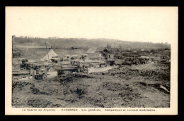 GUERRE 14/18 - VARENNES (MEUSE) - CAMPEMENT ET CONVOIS AMERICAINS - Guerre 1914-18