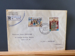 107/100B   LETTER RECOMM.  ANDORRA TO BELG. 1977 - Covers & Documents