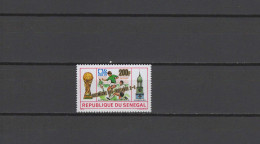 Senegal 1975 Football Soccer World Cup Stamp With Winner Overprint MNH - 1974 – Allemagne Fédérale