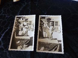 P-505 , Lot De 2 Photos, Petites Enfants En Culotte Au Défilé, La Baule , Août 1937 - Anonymous Persons