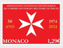 MONACO 2024 EVENTS 50 Years Of The Minegasque Association Of The Soverign Military Order Of Malta - Fine Stamp MNH - Nuovi