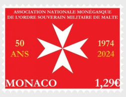 MONACO 2024 EVENTS 50 Years Of The Minegasque Association Of The Soverign Military Order Of Malta - Fine Stamp MNH - Unused Stamps