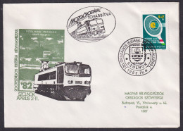 Hungary 1982, Railway, Tennis, Spec Cover & Postmark - Sonstige & Ohne Zuordnung