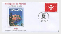 MONACO 2024 EVENTS 50 Years Of The Minegasque Association Of The Soverign Military Order Of Malta - Fine Stamp FDC - Unused Stamps