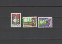 Uruguay 1974 Football Soccer World Cup Set Of 3 MNH - 1974 – West-Duitsland