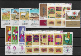 TIMBRE STAMP ZEGEL ISRAEL PETIT LOT  TOUS  XX AVEC TABS - Neufs (avec Tabs)