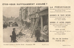 27 - ACCIDENT SURVENU à GAILLON - NOVEMBRE 1938 - CARTE  POSTALE ANCIENNE Par ASSURANCE "LA PREVOYANCE" - Autres & Non Classés