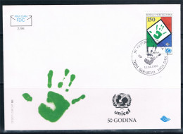 Bosnia 1996. Busta Fdc 50' Anniversario UNICEF - Bosnia And Herzegovina