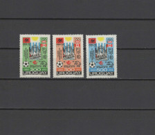Uruguay 1974 Football Soccer World Cup Set Of 3 MNH - 1974 – West Germany
