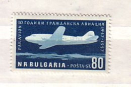 1957 10 Years Civil Aviation In Bulgaria 1v.- MNH  Bulgaria / Bulgarie - Nuevos