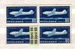 1957 Civil Aviation  1v.-MNH   Block Of Four   BULGARIA / Bulgarie - Nuevos