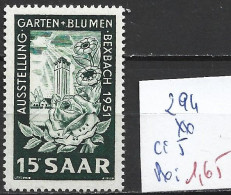 SARRE 294 ** Côte 5 € - Unused Stamps