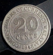 MALAYA : 20 CENT, 1948, KM 9, Agouz - Malaysia