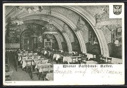 AK Wien, Restaurant Wiener Rathaus Keller, Wandgemälde  - Autres & Non Classés