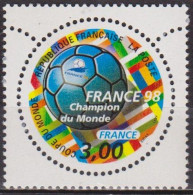 Sport, Football, Coupe Du Monde 1998 - FRANCE - Ballon, Drapeaux, Champion - N° 3170 ** - 1998 - Nuovi