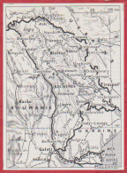 Carte De La Moldavie. Carte Avec Chemin De Fer. Larousse 1960. - Documentos Históricos