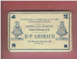 ANCIEN JEU DE 32 CARTES A JOUER GRIMAUD 54 RUE DE LANCRY A PARIS EXPOSITION UNIVERSELLE DE 1900 - 32 Karten