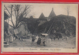 Carte Postale 36. Gargilesse  Près Argenton  Place Du Chateau   Très Beau Plan - Other & Unclassified