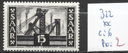 SARRE 322 ** Côte 6 € - Unused Stamps