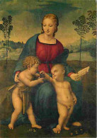 Art - Peinture Religieuse - Firenze - Galleria Uffizi - Raffaello - La Vierge Avec Le Chardonneret - Détail - CPM - Voir - Tableaux, Vitraux Et Statues