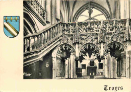 10 - Troyes - Intérieur De L'Eglise De La Madeleine - Le Jubé - Blasons - Mention Photographie Véritable - Carte Dentelé - Troyes