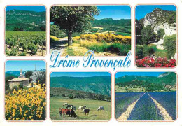 26 - Drome - Drome Provencale - Multivues - Champs De Lavande - Vaches - Flamme Postale De Pierrelatte - CPM - Voir Scan - Sonstige & Ohne Zuordnung