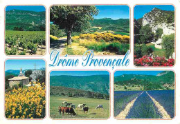 26 - Drome - Drome Provencale - Multivues - Champs De Lavande - Vaches - Flamme Postale De Pierrelatte - CPM - Voir Scan - Andere & Zonder Classificatie