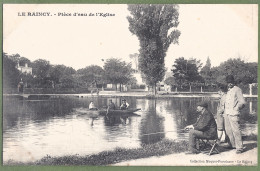 CPA Vue Peu Courante - SEINE SAINT DENIS - LE RAINCY - PIECE D'EAU DE L'ÉGLISE -  Animation, Canotage, Pêcheur - Le Raincy