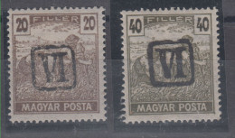 Hungary 20 Filler And 40 Filler "VI" Overprint Mark Of An Authorized Expert 1919 MH * - Nuevos