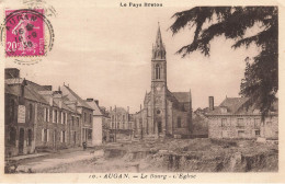 Augan * Le Bourg Du Village Et L'église * Café TARJU Coiffeur - Autres & Non Classés