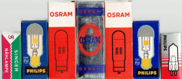 Lot De 7 Lampes (Osram, Philips Et Singer) - Röhren