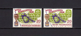 New Hebrides French 1966 Football Soccer World Cup Set Of 2 MNH - 1966 – Angleterre