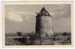 Rare CPSM Photo Près De Givry Et Saint Désert 71 Saône Et Loire Le Moulin à Vent De Renache Ou Charnailles En Ruine - Other & Unclassified