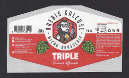 Etiquette De Bière Triple  -  Brasserie Brebis Galeuse  à  Roëllecourt  (62) - Birra