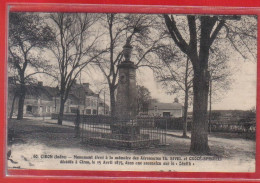 Carte Postale 36. Ciron Monument Des Aéronautes  Sivel Et Crocé Décédés Sur Le Ballon Dirigeable Zénith   Très Beau Plan - Otros & Sin Clasificación