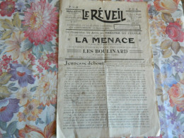 BLATON: JOURNAL LE REVEIL DU 6 AVRIL 1935 SIEGE MAISON DU PEUPLE GRAND PLACE -MAGASIN RUE D'HARCHIES 2 - Otros & Sin Clasificación
