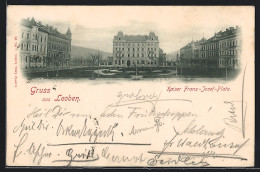 AK Leoben, Am Kaiser Franz-Josef-Platz  - Autres & Non Classés