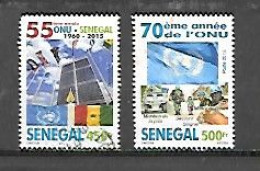 TIMBRE OBLITERE DU SENEGAL DE 2015 N° MICHEL 2227/28 - Sénégal (1960-...)