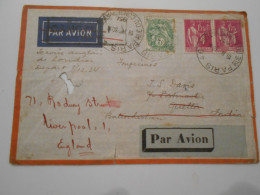 France Poste Aerienne , Lettre De Paris 1934 Pour Quetta - 1927-1959 Lettres & Documents