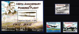 Norfolk Inseln 852-854 Und Block 43 Postfrisch Flugzeuge #GY312 - Norfolk Island