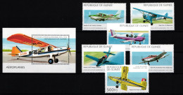 Guinea 1539-1544 Und Block 496 Postfrisch Flugzeuge #GY652 - Guinée (1958-...)